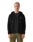 Belstaff - Black Jersey Cotton Full Zip Hoodie SWEATS Belstaff