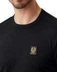 Belstaff - Black Long Sleeved Jersey Cotton T-Shirt TEE SHIRTS Belstaff