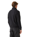 Belstaff - Black Quarter Zip Jersey Cotton Sweatshirt SWEATS Belstaff