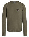 Belstaff - True Olive Lambswool Watch Crew Neck Jumper KNITWEAR Belstaff