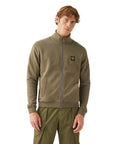 Belstaff - True Olive Zip-Through Cotton Sweatshirt SWEATS Belstaff