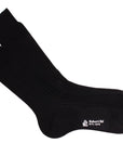 Robert Old - Black Ribbed Fine Cotton Socks SOCKS Robert Old