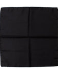 Robert Old - Black Silk Pocket Square HANDKERCHIEFS Robert Old