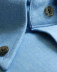Robert Old - Blue Mist with Contrast Buttons Premium Cashmerello Shirt L/S SHIRTS Robert Old