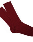 Robert Old - Bordeaux Ribbed Cashmere Blend Socks SOCKS Robert Old