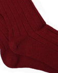 Robert Old - Bordeaux Ribbed Cashmere Blend Socks SOCKS Robert Old