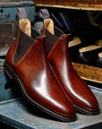 Crockett & Jones - Chelsea 8 Chestnut Calf Leather Boots SHOES Crockett & Jones