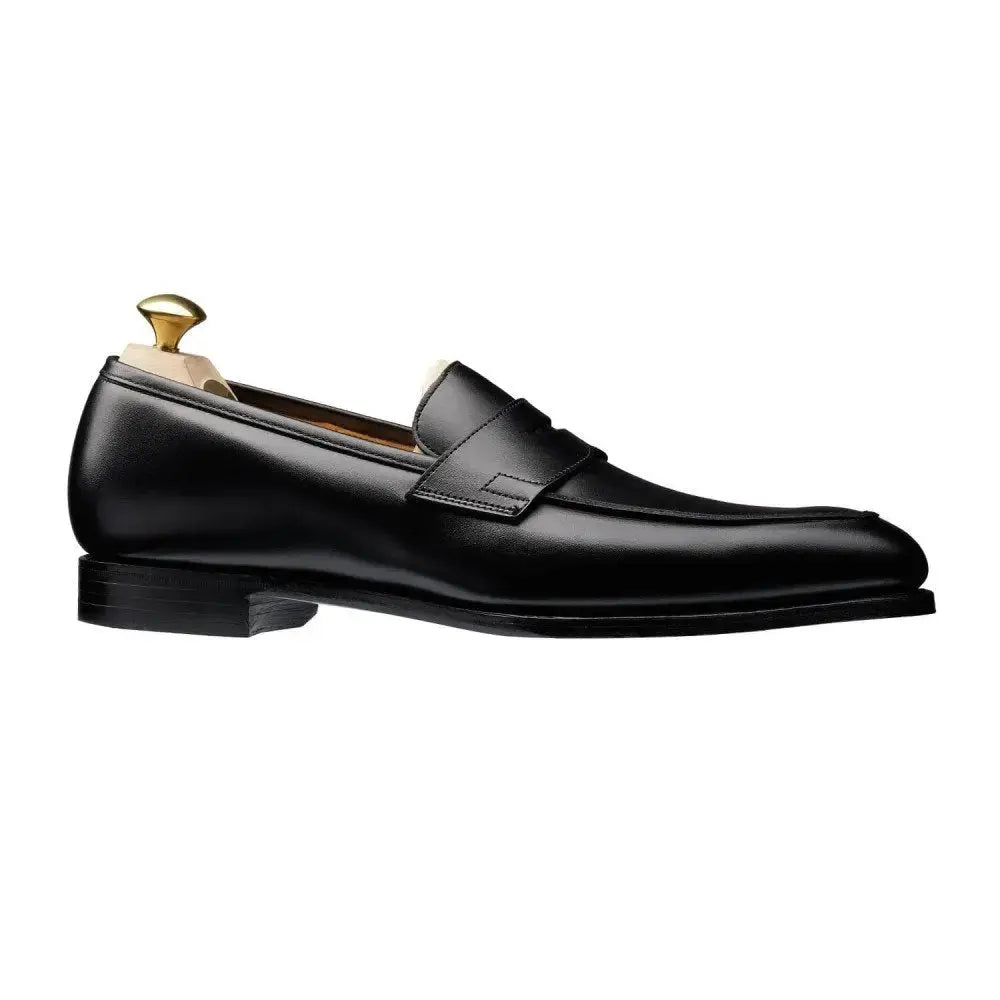 Crockett & Jones - Crawford Black Hand Grade Penny Loafers SHOES Crockett & Jones