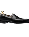 Crockett & Jones - Crawford Black Hand Grade Penny Loafers SHOES Crockett & Jones