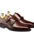 Crockett & Jones - Lowndes Pebble Grain Double Buckle Monk Shoes SHOES Crockett & Jones