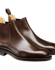 Crockett & Jones - Chelsea 5 Dark Brown Calf Leather Boots SHOES Crockett & Jones