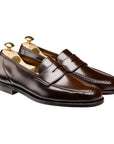 Crockett & Jones - Dark Brown Harvard Cordovan Penny Loafer SHOES Crockett & Jones