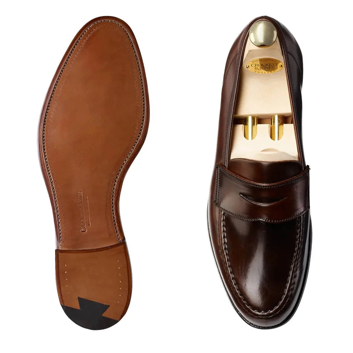 Crockett & Jones - Dark Brown Harvard Cordovan Penny Loafer SHOES Crockett & Jones