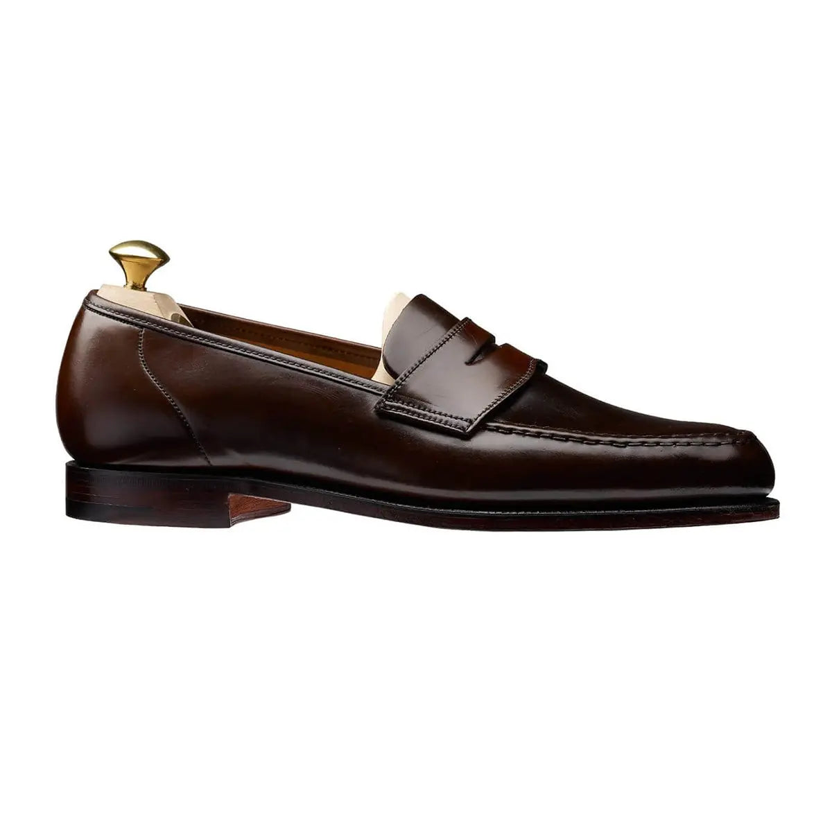 Crockett & Jones - Dark Brown Harvard Cordovan Penny Loafer SHOES Crockett & Jones