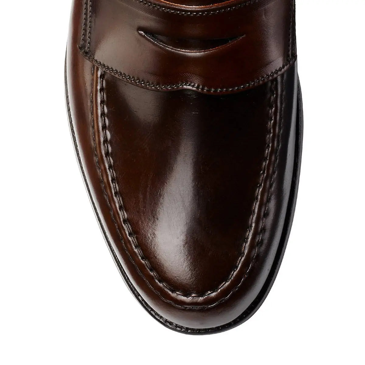 Crockett & Jones - Dark Brown Harvard Cordovan Penny Loafer SHOES Crockett & Jones