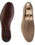 Crockett & Jones - Salcombe Khaki Suede Unstructured Loafer SHOES Crockett & Jones