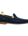 Crockett & Jones - Salcombe Ocean Blue Suede Unstructured Loafer SHOES Crockett & Jones