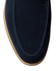 Crockett & Jones - Salcombe Ocean Blue Suede Unstructured Loafer SHOES Crockett & Jones