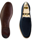 Crockett & Jones - Salcombe Ocean Blue Suede Unstructured Loafer SHOES Crockett & Jones
