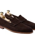 Crockett & Jones - Seaton Dark Oak Suede Unstructured Loafer SHOES Crockett & Jones