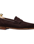 Crockett & Jones - Seaton Dark Oak Suede Unstructured Loafer SHOES Crockett & Jones
