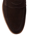 Crockett & Jones - Seaton Dark Oak Suede Unstructured Loafer SHOES Crockett & Jones