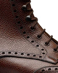 Crockett & Jones - Islay Dark Brown Scotch Grain Derby Boots SHOES Crockett & Jones