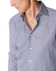 Eton - Dark Blue Bengal Stripe Contemporary Fit Shirt L/S SHIRTS Eton