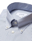 Eton - Light Blue Bengal Stripe Oxford Slim Fit Shirt L/S SHIRTS Eton