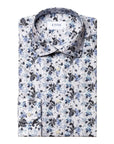 Eton - Light Blue Floral Print Slim Fit Shirt L/S SHIRTS Eton