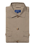 Eton - Light Brown Wind Technical Overshirt L/S SHIRTS Eton