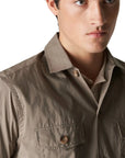 Eton - Light Brown Wind Technical Overshirt L/S SHIRTS Eton