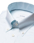 Eton - Light Green Bengal Stripe Oxford Slim Fit Shirt L/S SHIRTS Eton