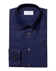Eton - Navy Double-E Print Jacquard Slim Fit Shirt L/S SHIRTS Eton