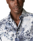Eton - Navy Floral Print Cotton-Tencel™ Slim Fit Shirt L/S SHIRTS Eton