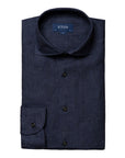 Eton - Navy Italian Linen Slim Fit Shirt L/S SHIRTS Eton