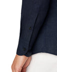 Eton - Navy Italian Linen Slim Fit Shirt L/S SHIRTS Eton