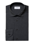 Eton - Navy Mélange Four-Way Stretch Slim Fit Shirt L/S SHIRTS Eton