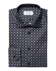 Eton - Navy Medallion Print Signature Twill Contemporary Fit Shirt L/S SHIRTS Eton