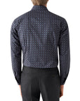 Eton - Navy Medallion Print Signature Twill Contemporary Fit Shirt L/S SHIRTS Eton