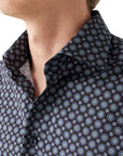 Eton - Navy Medallion Print Signature Twill Contemporary Fit Shirt L/S SHIRTS Eton