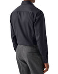 Eton - Navy Paisley Trim Signature Twill Slim Fit Shirt L/S SHIRTS Eton