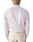 Eton - Pink Houndstooth King Twill Contemporary Fit Shirt L/S SHIRTS Eton