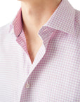 Eton - Pink Houndstooth King Twill Contemporary Fit Shirt L/S SHIRTS Eton