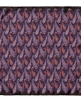 Eton - Purple Paisley Print Pure Silk Pocket Square HANDKERCHIEFS Eton