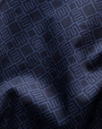 Eton - Navy Double E Logo Fine Print Twill Shirt L/S SHIRTS Eton