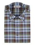 Robert Old - Green Herringbone Check Flannel Long Sleeve Shirt L/S SHIRTS Robert Old