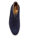 Joel Hi-Top Navy Suede Chukka Boots SHOES Sanders