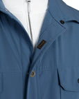 Moorer - Blue ‘Atlas’ Technical Overshirt BLOUSONS MooRER