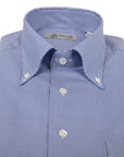 Robert Old - Blue Swiss Cotton Twill Long Sleeve Shirt L/S SHIRTS Robert Old